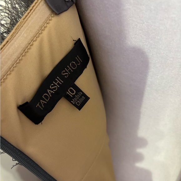 Tadashi Shoji Silver Nude Gown - Picture 5 of 10